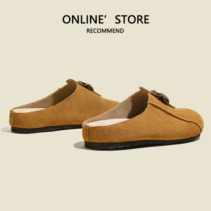 Туфли Birkenstock из телячьей кожи для носки как верхняя обувь, толстая подошва, усиленный носок, полуподтяжки, новинка весна-осень 2025, универсальные Birkenstock