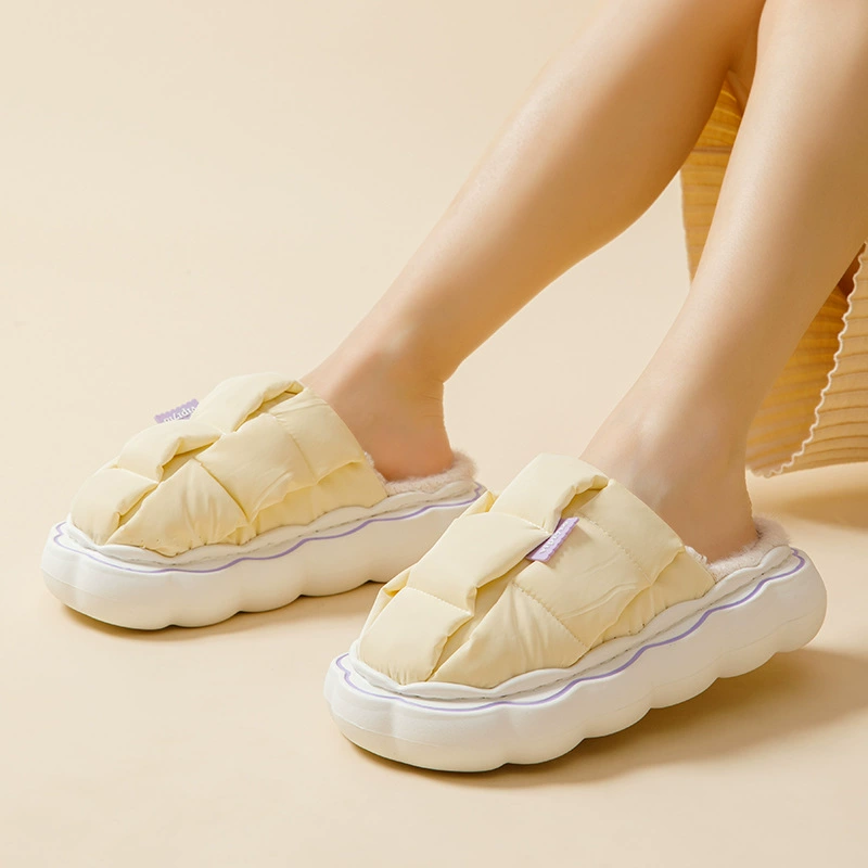 Изготовленные на заказ взрывающиеся хлопковые тапочки утолщенные Модные Удобные Крытые и наружные водонепроницаемые Нескользящие теплые хлопковые тапочки оптом