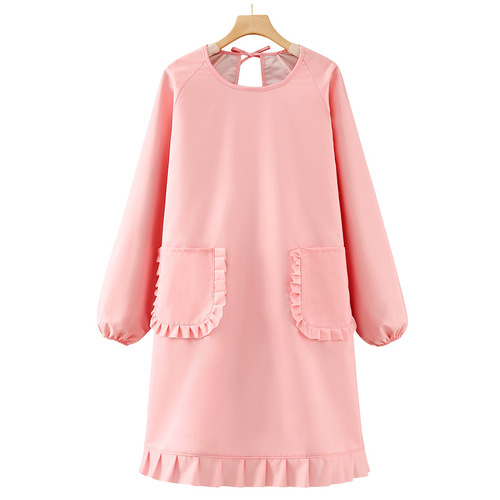 Women's Long-Sleeve Apron: Waterproof & Oil-Proof Kitchen & Home Cooking Wear—2025 Dining Industry-Grade Work Uniform