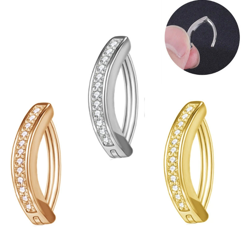 Wholesale Cross-Border E-commerce Best-Selling Smooth Minimalist Personalized Twisted Diamond-Studded_voghion.com