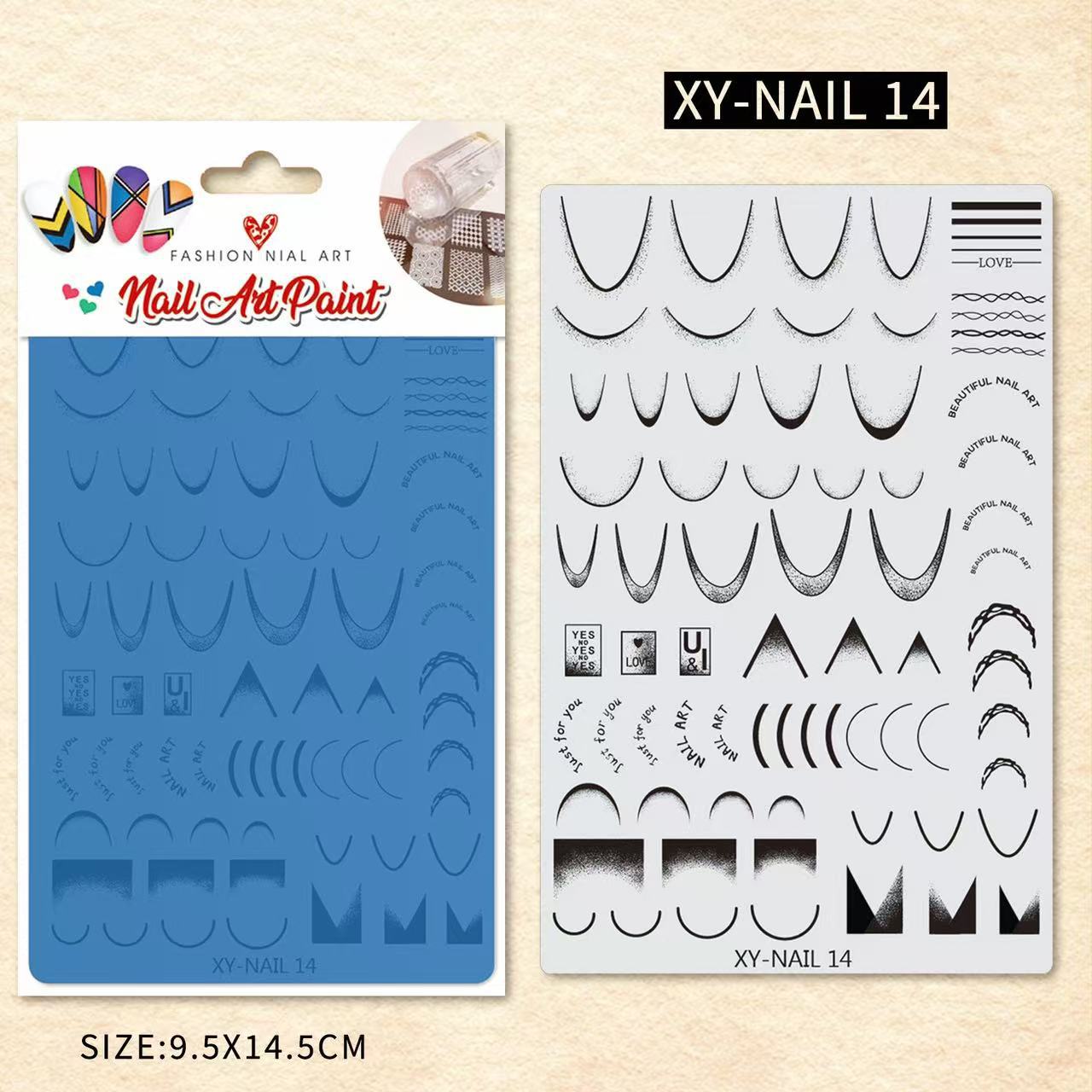 Impresión de manicuras de acero mariposa flor de impresión de encaje adhesivo de transferencia de placa de acero estricada plantilla de impresión de año de la serpiente