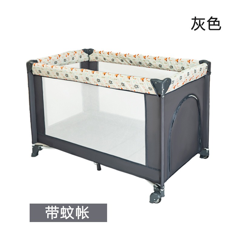 Cuna de bebé cama multifuncional para niños cama BB cama de juego portátil cama plegable cama de recién nacido cama de costura de estilo europeo