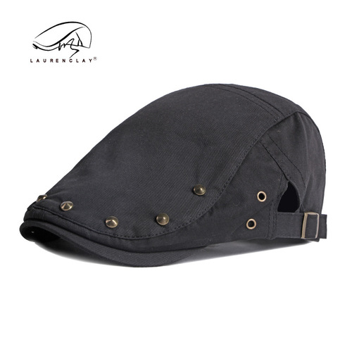 Spring and summer men's rivet peaked cap performance hip-hop beret women's thin reverse wear casual forward hat youth trend
