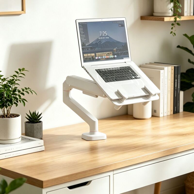 Desktop No-Drill Cooling Mechanical Arm Elevated Stand, Laptop Stand with Dual Mechanical Arms Desktop No-Drill Cooling Mechanical Arm Elevated Stand, Laptop Stand with Dual Mechanical Arms