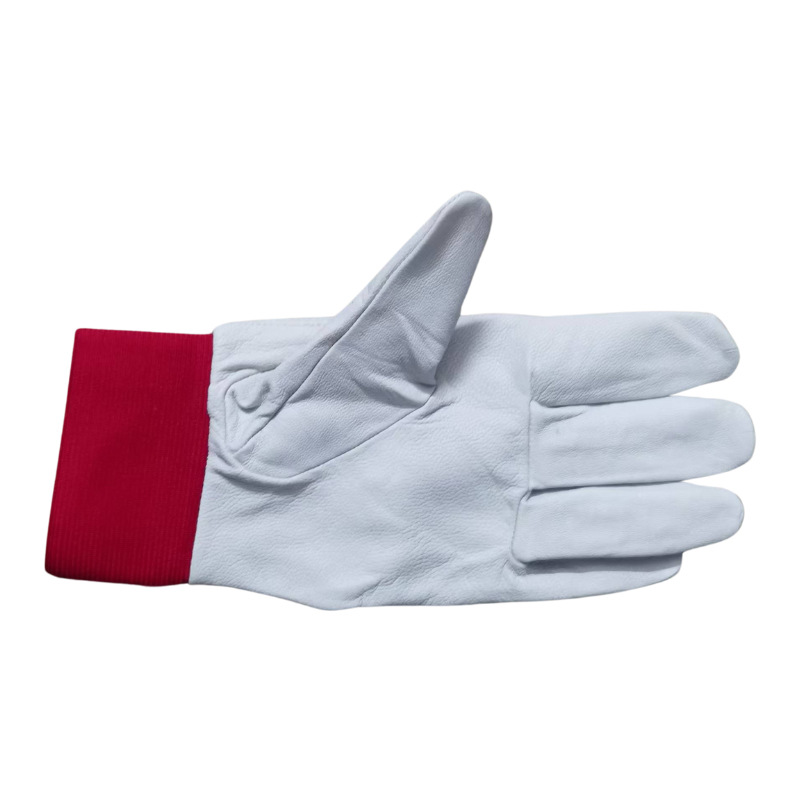 Guantes de piel de oveja de protección aislamiento térmico de protección laboral resistente al desgaste antideslizante de manejo guantes de soldadura resistentes a altas temperaturas cortos