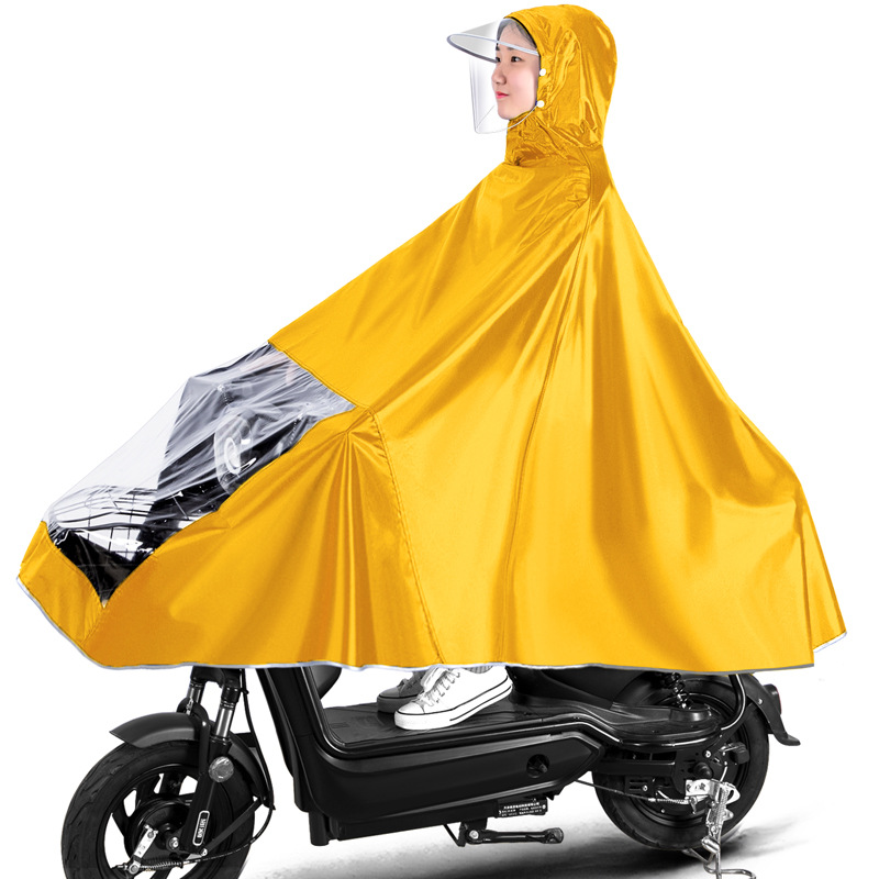 Impermeable batería de coche eléctrico bicicleta poncho montar engrosada estudiante hombres y mujeres largo cuerpo completo poncho a prueba de lluvia