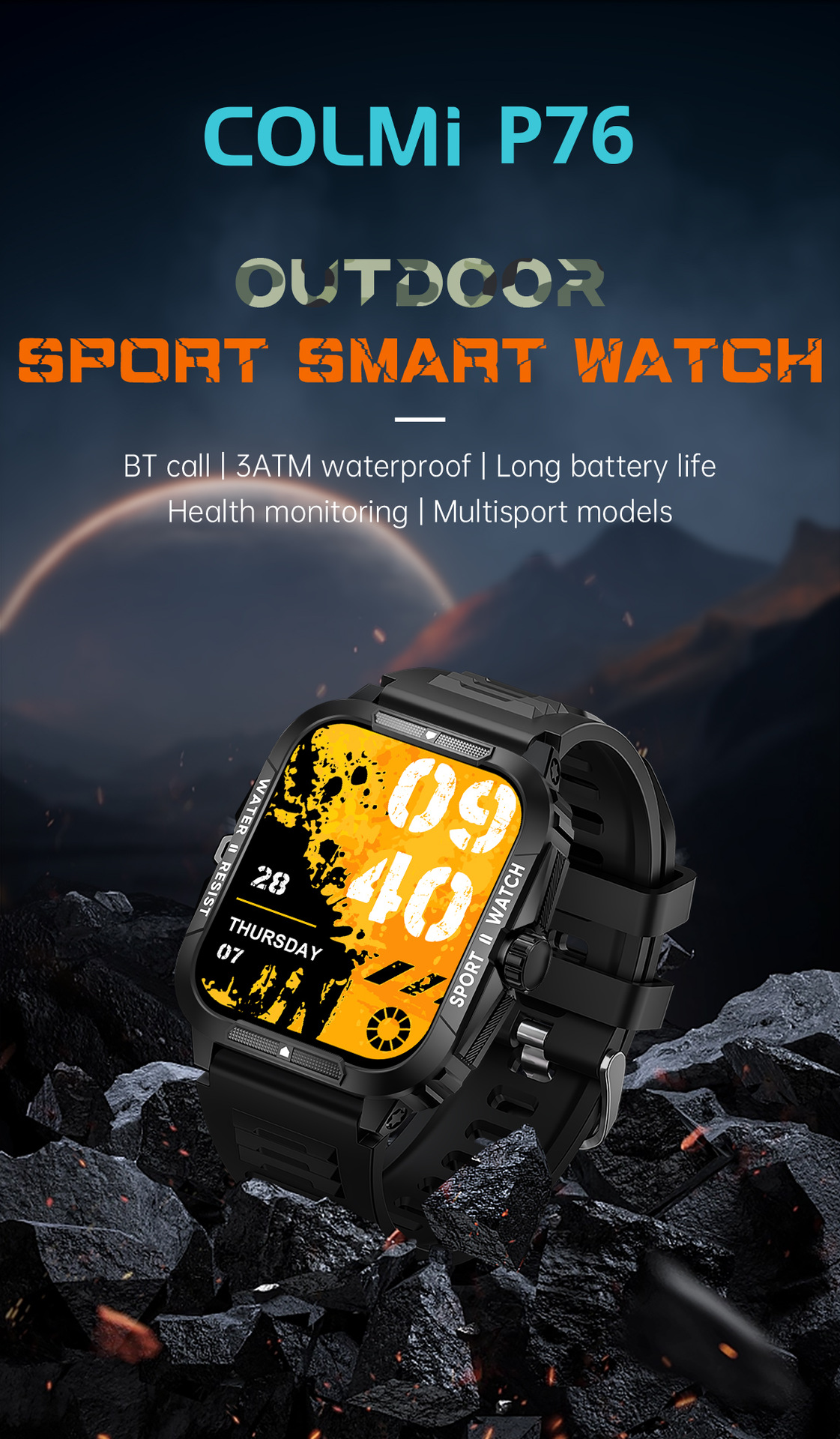 Sport Smartwatch Mit Herzfrequenzmesser Und Full Screen Display_voghion.com