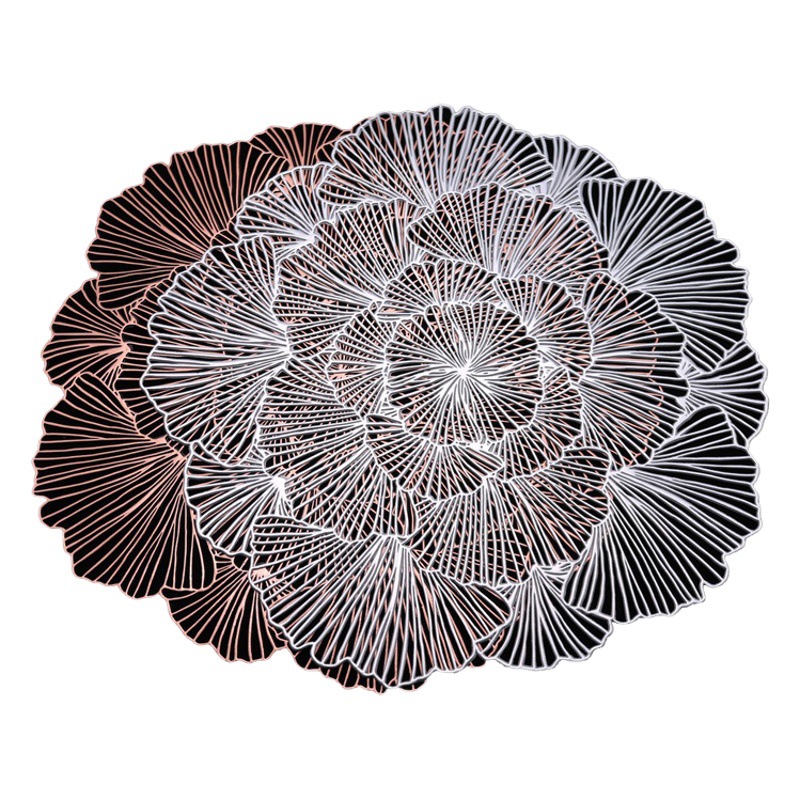 Nueva SERIE DE dorados Teslin placemat estera tazón hotel restaurante occidental mantel espesado aislamiento creativo mantel