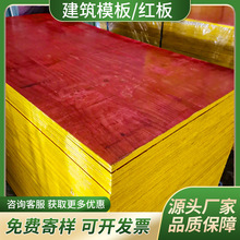 建筑工地胶合板建筑模板红模板工地工程建筑木板房建木模板覆膜板