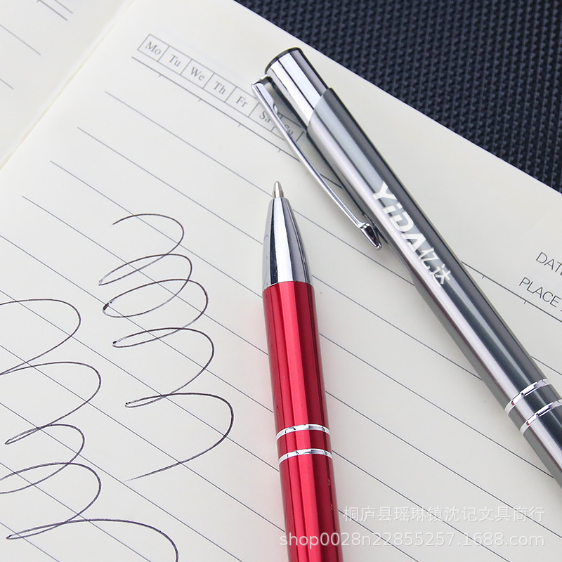 Presione el logotipo imprimible de bolígrafo comercial de metal pen pen pen de regalo de alta calidad bolígrafo de firma