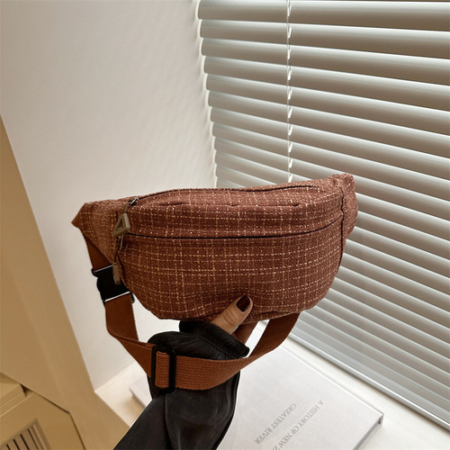 Women's New Lightweight Simple Sports Waist Bag, Versatile Casual Crossbody Bag, Shoulder Bag, Student Small Backpack