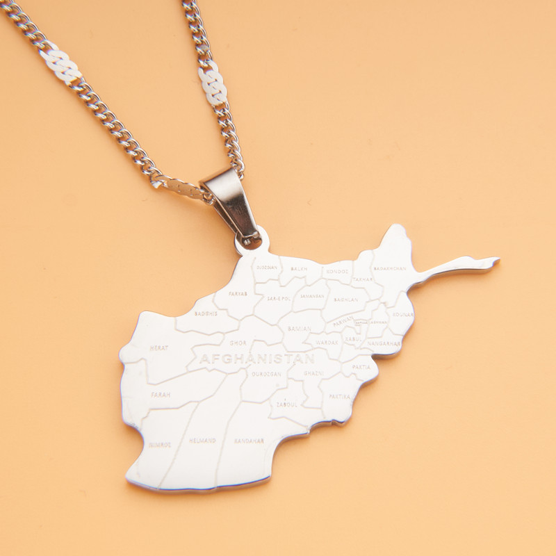 Gioielli colorati con ciondolo, mappa di vendita calda, collana con ciondolo della città, temperamento maschile e femminile, acciaio inossidabile personalizzato_voghion.com