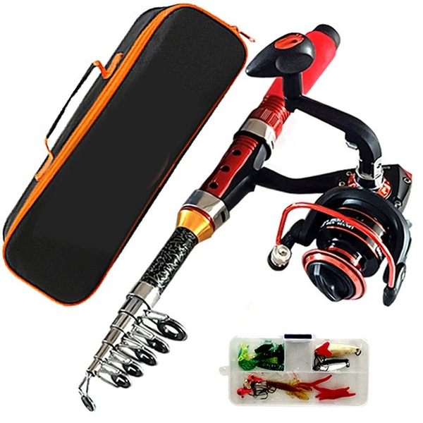 Extending red short pole+metal wheel+20 accessories+bags