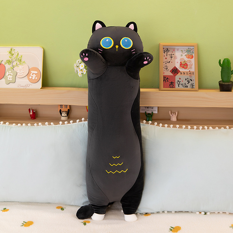 日系质可爱猫咪抱枕女生睡觉夹腿侧睡长条枕头床靠枕孕妇靠垫|undefined