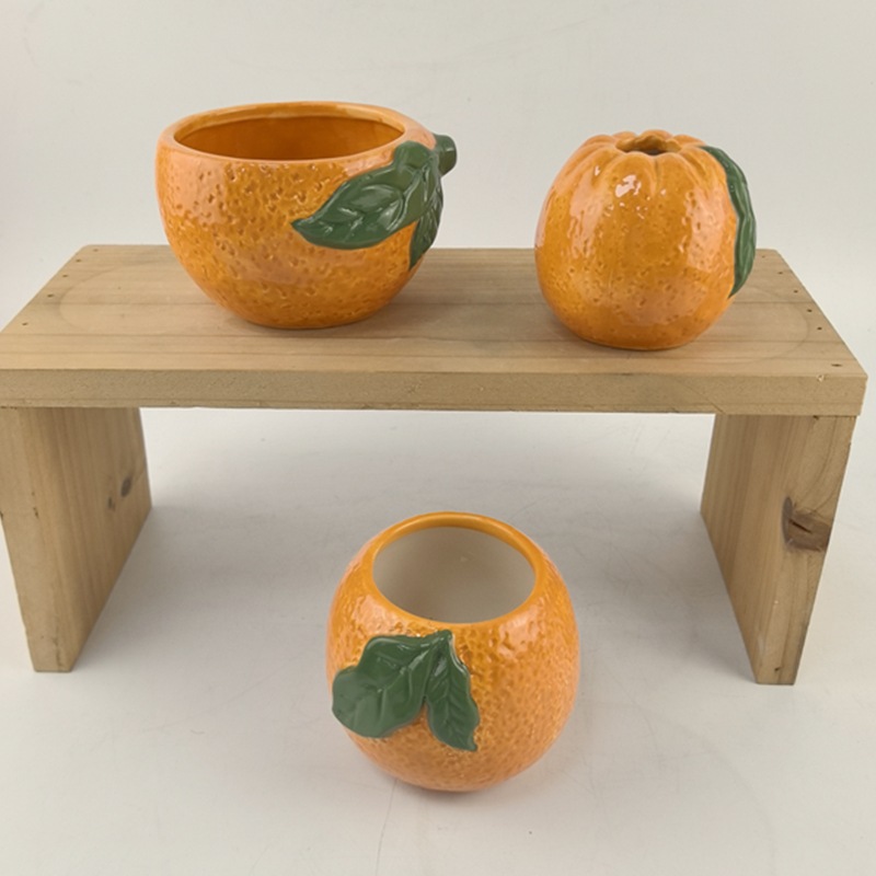 Taza de velas de aromaterapia de simulación de naranja de cerámica creativa personalizada, recuerdos de boda de cumpleaños, adornos para el hogar de frutas de limón