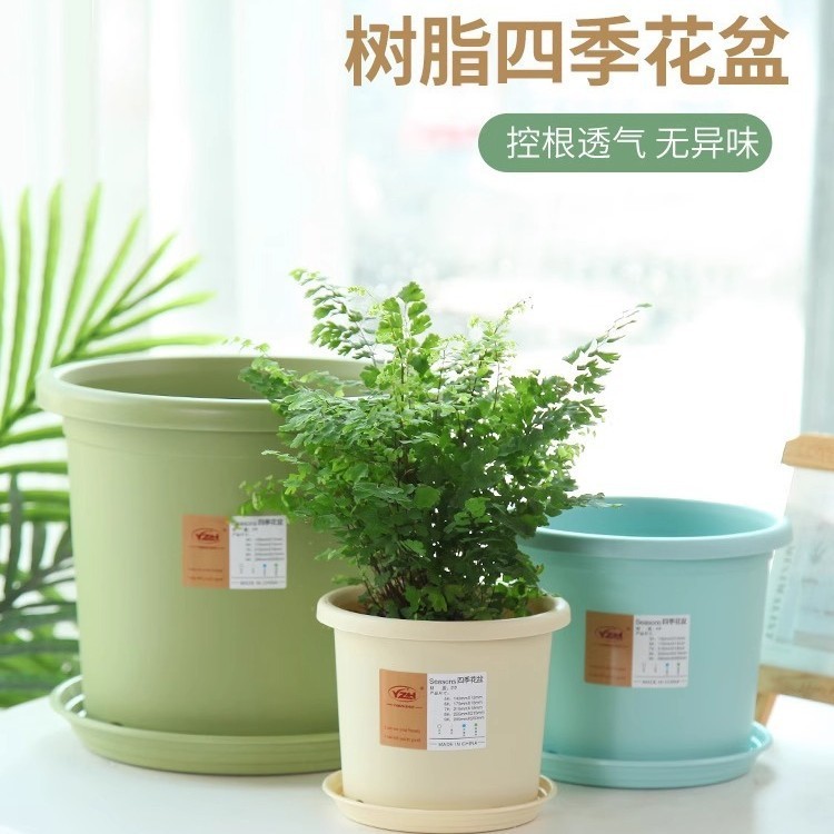 四季控根树脂花盆家用加厚耐用月季种植花箱矮胖青山塑料花盆批发|undefined