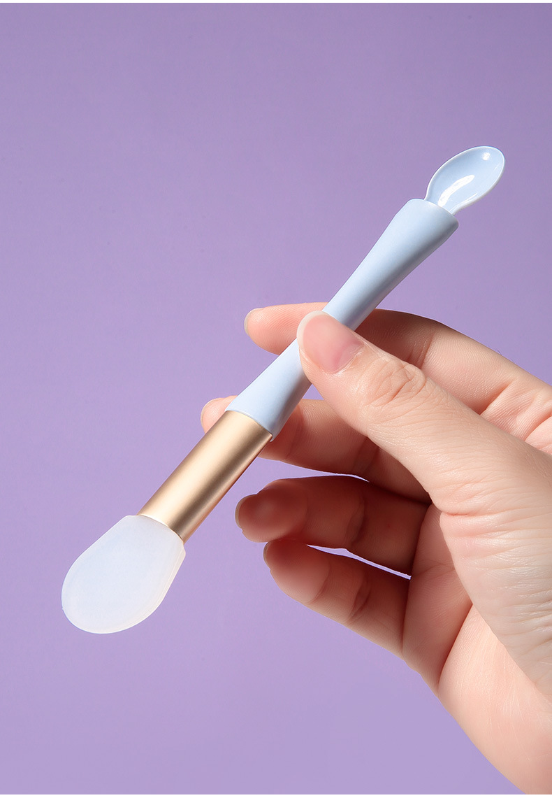 LMLTOP dual-head dual-purpose silicone mask brush with scoop soft head mask brush and mask stick SY607 undefined