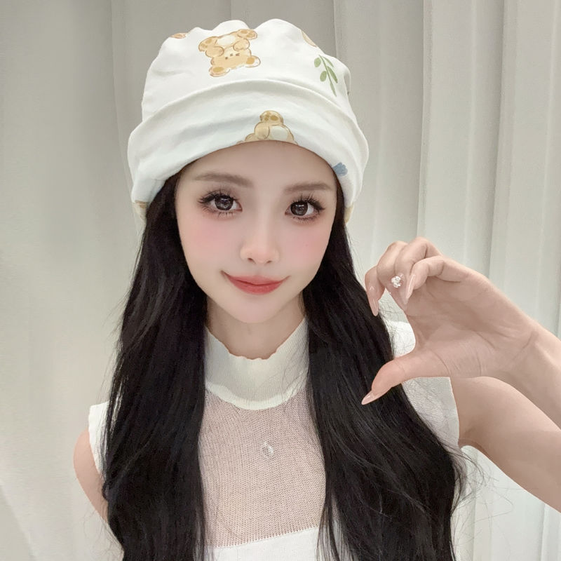 纯棉月子坐月子产后透气额头产妇帽子头巾发带孕妇防风夏季薄款|undefined