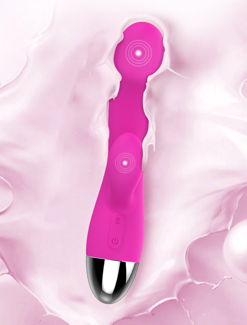 Dual-Head Vibrator with 12 Vibration Modes, Skin-Friendly Silicone, 18.5 cm — detail image 24
