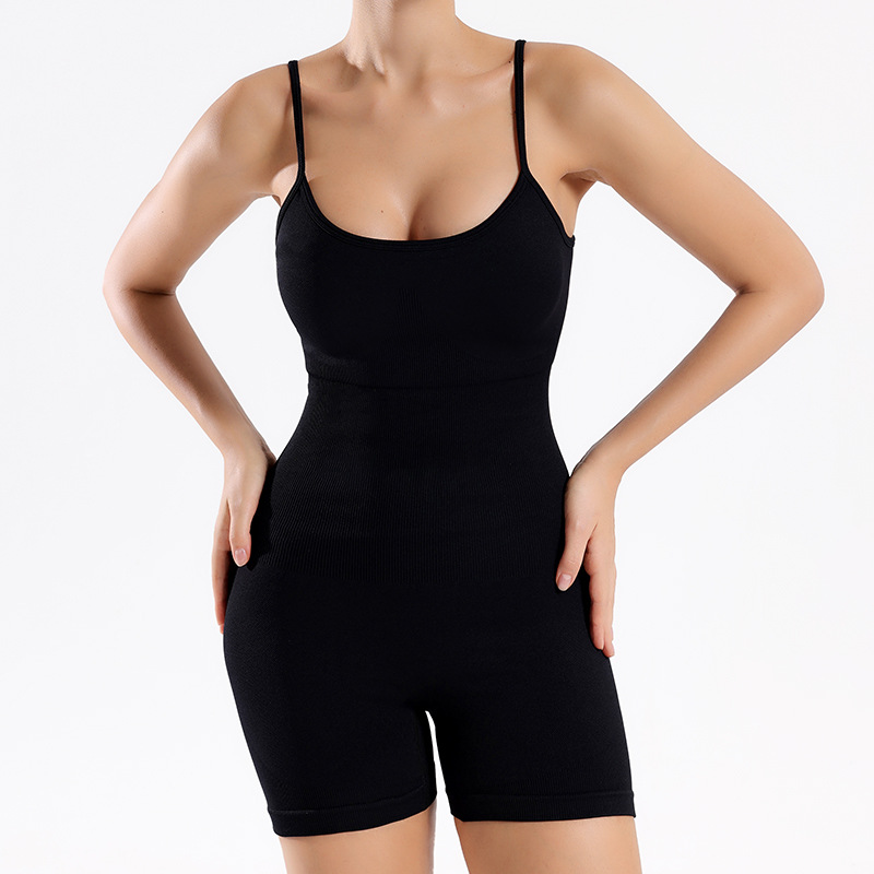 Europa y los Estados Unidos sin costuras unidad deportiva de yoga ropa de vestir mujer cinturón para la espalda abdominal elevación de cadera pantalones cortos