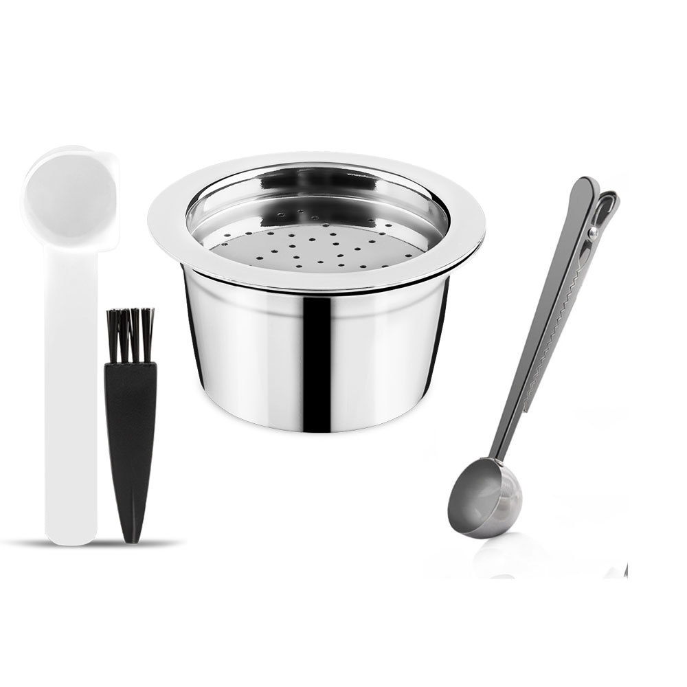 Compatible preferido K Máquina de café Reutilización Llenar Cápsula Shell Cápsula de café Acero inoxidable Reciclar Llenado