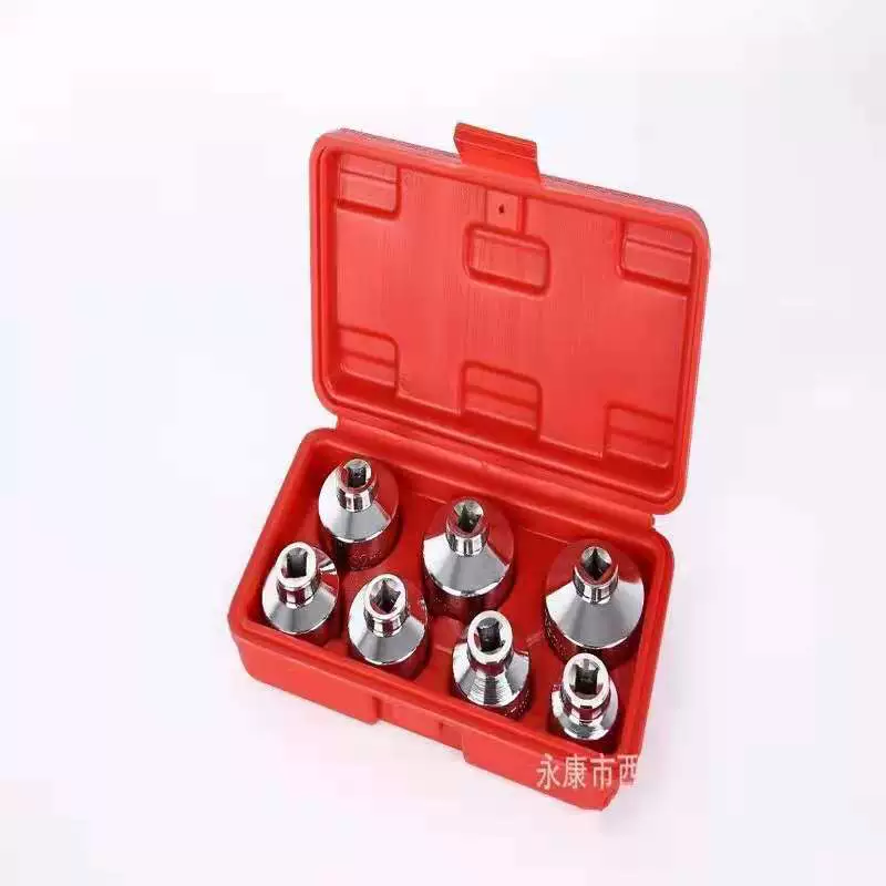Set, engine oil, wrench, constructor, 7 pieces