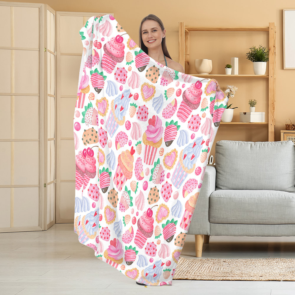 Manta de Franela Festiva con Estampado Navideño, Manta para Siesta, Manta para Aire Acondicionado, Manta Gruesa para Sofá, Manta para Dormitorio