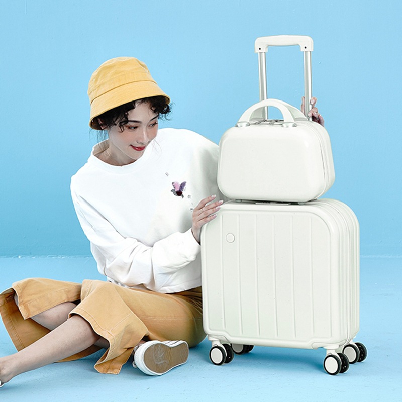 Luggage Case 18-inch Women's Dirtable Case Multifunctional Lightweight Silent Password Trolley Case Small Suitcase