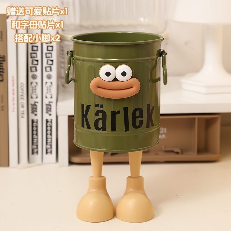 카키 카레 컬러 소시지 입 편지 스티커 발