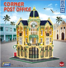 哲高DZ6020-6023新品街景古巴餐厅咖啡屋儿童智力拼装积木玩具