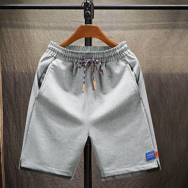 2024 New Men's Sports Casual Shorts Cotton Breathable Sweat Absorbing Fitness Micro Elastic Casual Sports Pants