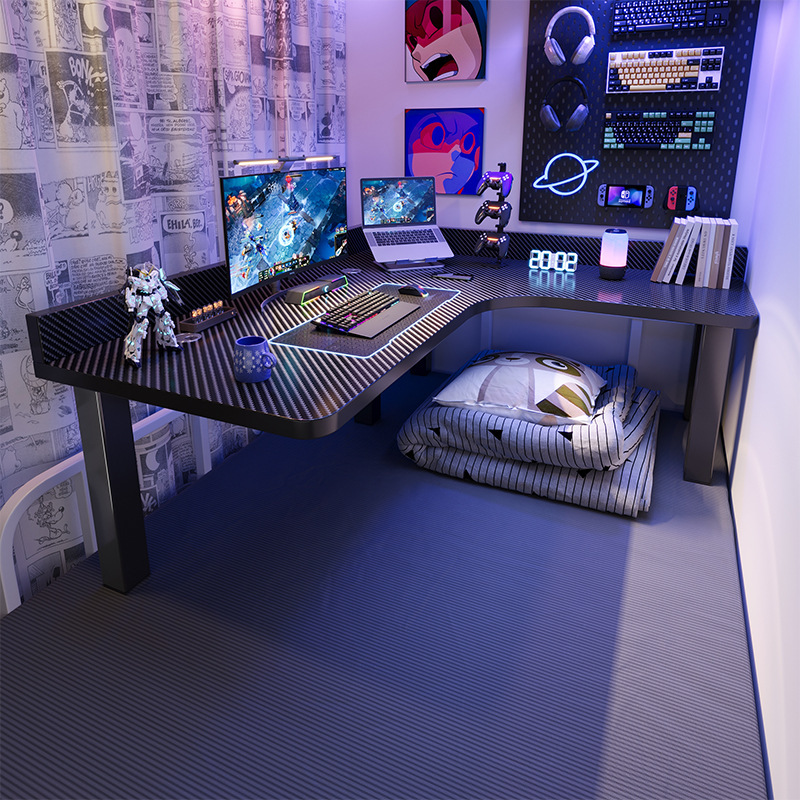 Dormitory Bed Computer Desk Desktop Upper Bunk Lower Bunk College Student Lazy Artifact E-Sports Table L-Shaped Corner Table Desk
