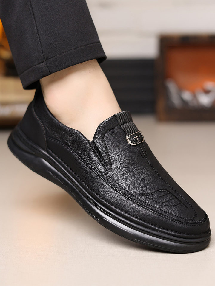 Giày lười nam da mềm mũi nhọn đế thấp chống trượt, kiểu mới phong cách casual — 998 chi tiết 4