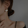 Small design matte short earrings heart shaped