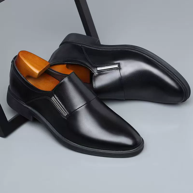 Весенняя классическая английская деловая работа, повседневная мужская дышащая обувь Корейская повседневная мягкая кожаная обувь