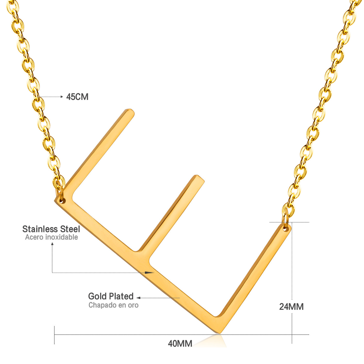 Fashion Letter Stainless Steel Plating Necklace