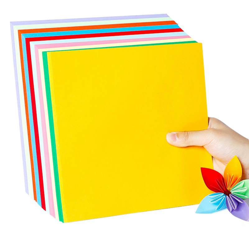 В наличии: цветная бумага для оригами для детей, 10 цветов, ручная работа, для детского сада, оригами и вырезания из бумаги.