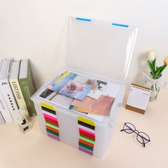 メーカー卸売テスト用紙宿題収納ファイルボックス A4 素材オーガナイザー無地プラスチック収納ボックスファイルクリップ