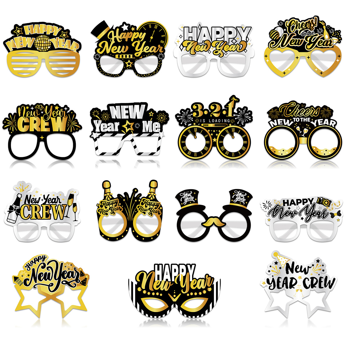 Laipai transfronterizo feliz fiesta de Año Nuevo sombrero cónico gafas para soplar bocinas regalos de fiesta adecuados para niños