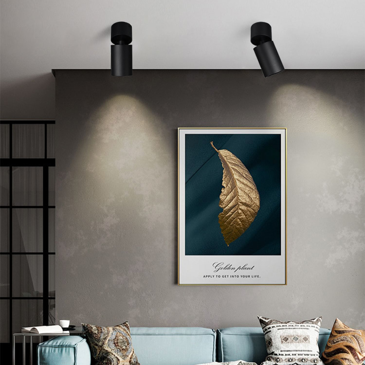 LED surface-mounted adjustable folding spotlights living room TV background wall ceiling flush mount Nordic no-drilling COB anti-glare light