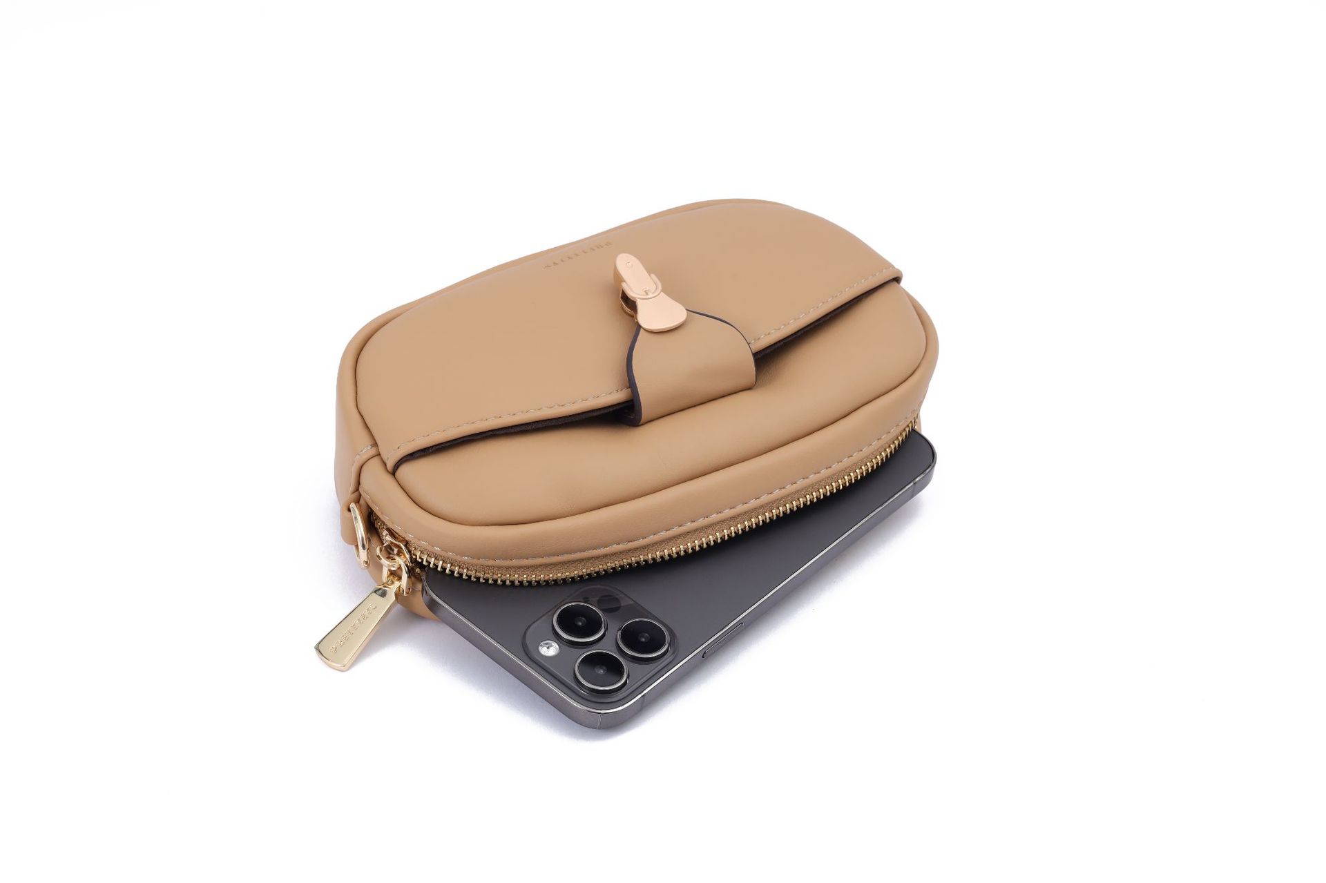 Women's Mini Pu Leather Solid Color Classic Style Oval Zipper Crossbody Bag display picture 17