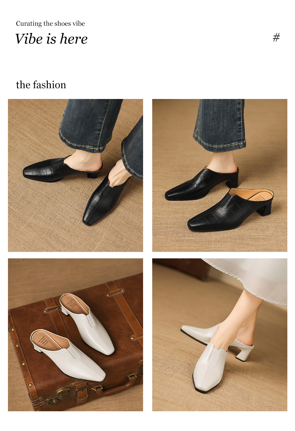 Sandal cao gót nữ mũi nhọn quai ngang gót 5 cm — đen chi tiết 1
