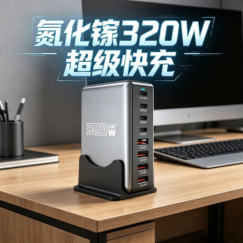 Wow, the 320W Gallium Nitride Fast Charging Pd Charger Is Suitable for Apple and Huawei Multi-Port Desktop Universal Mobile Phone Charging Stations Wow, the 320W Gallium Nitride Fast Charging Pd Charger Is Suitable for Apple and Huawei Multi-Port Desktop Universal Mobile Phone Charging Stations