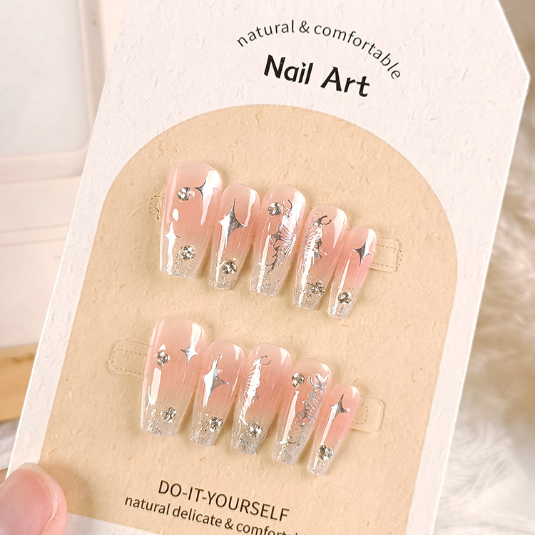 Xiaohongshu Douyin parche de arte de uñas caliente fototerapia para usar uñas de diez piezas