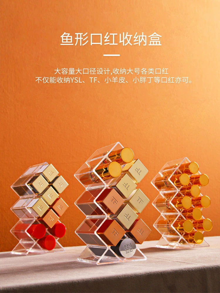 Полка для хранения губной помады, многосеточная полка для дисплея, маленькое прозрачное бытовое коробка для хранения косметики в форме девчачьего сердца