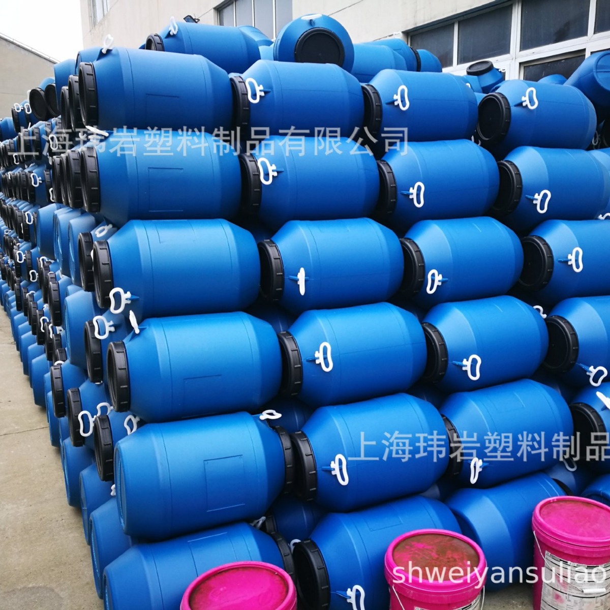 50L塑料桶圆桶大口螺纹桶带内盖化工桶耐酸碱桶 60L120L30L160L