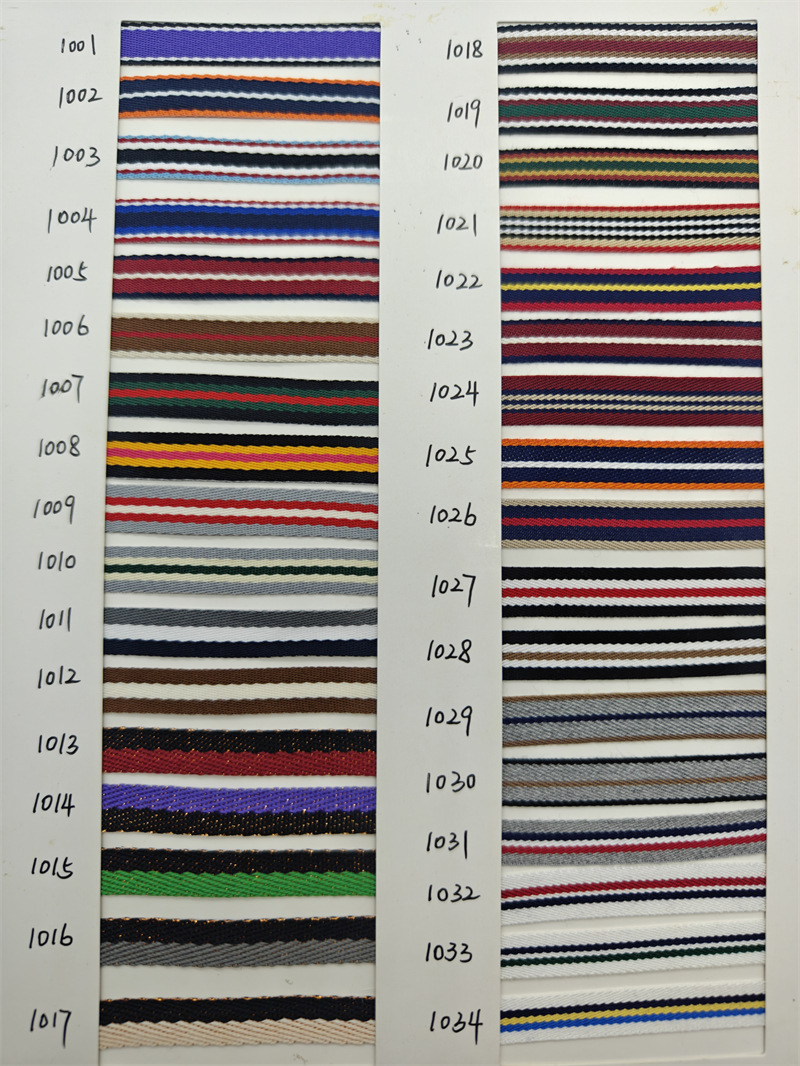 100D banda de banda de poliéster densa tricolor banda de banda de banda de banda lateral ropa bolsa accesorios en stock al por mayor
