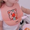 Food grade Zodiac silica gel Bibs baby three-dimensional Rice pocket baby Supersoft waterproof Removable Bib Bib