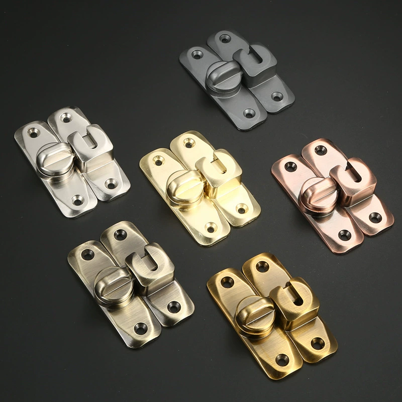 Твердый замок из цинкового сплава без перфорации для ванной комнаты, дверной замок для ванной комнаты без перфорации, противоугонная пряжка из цинкового сплава