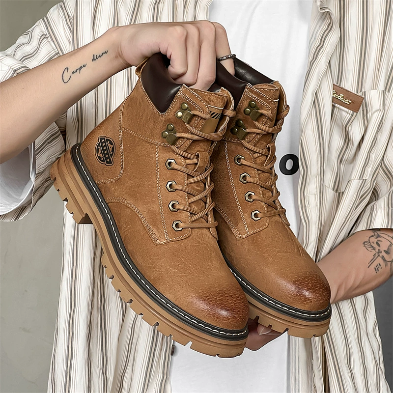 2024 осень новые ботинки Martin высокие ботинки кожаные ботинки короткие ботинки тренды ретро повседневные ботинки ветра